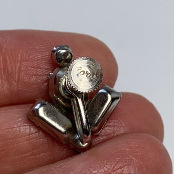 Vintage Signed Coro Pastel Green Pink Blue Purple Rhinestone Screwback Earrings - Picture 11 of 11